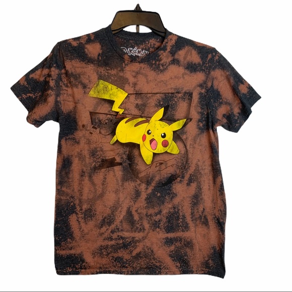 Pokemon Tops - Pokémon Bleach Tie Dye Cotton T Shirt size M